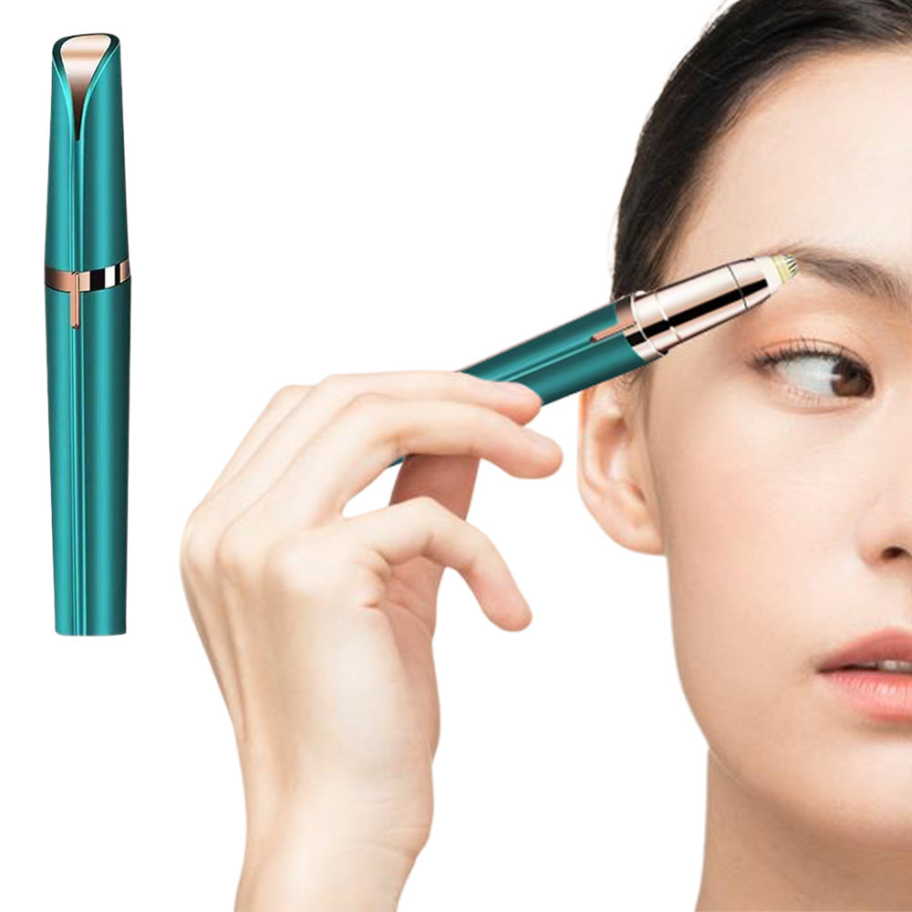 Automatic Electric Eyebrow Trimmer Hair Removal Eyebrow Knife Green