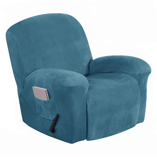 4Pcs Recliner Chair Cover Stretch Sofa Slipcover Separate Couch Covers-Blue