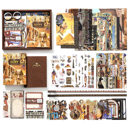 Vintage Scrapbook Kit Bullet Junk Journal Kit with Scrapbooking Supply-Egyptian