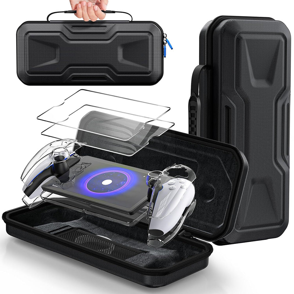 Portable Handheld Storage Case Protective Carry Bag for PS5 Portal Travel Use-Black