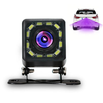 12 LED Square Reverse Camera for Car Rear View Parking with Night Vision