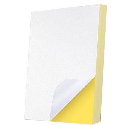100 Sheets A4 Sticker Paper White Self-Adhesive Printable Label Sheets