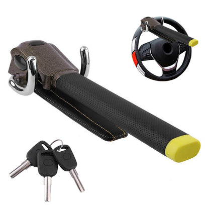Universal Steering Wheel Lock Anti Theft Device for Cars-Black