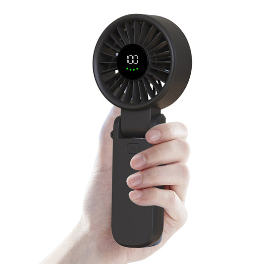 Portable Handheld Fan with 100 Speed Settings and USB Charging for Travel-Black