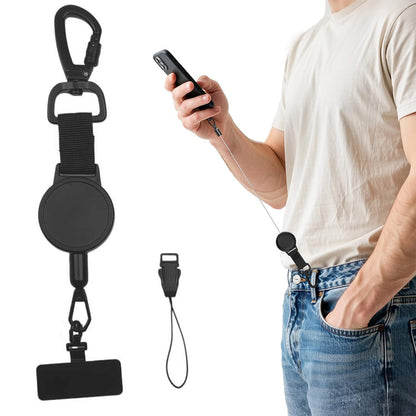 Retractable Phone Lanyard Locking Carabiner 360 Degree Clip
