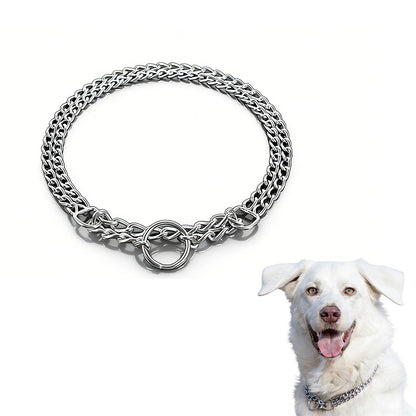 Dog Training Slip Collar Double-Row Chain for Large Dogs
