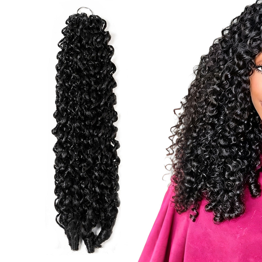 16 Inch Hair Synthetic Curly Deep Wave Braiding Hair Extensions Style 1