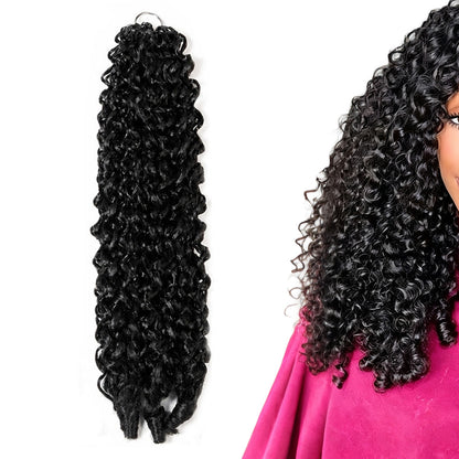 16 Inch Hair Synthetic Curly Deep Wave Braiding Hair Extensions Style 1