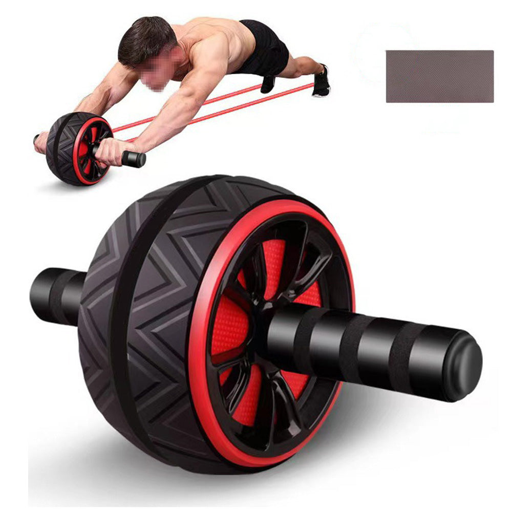 Wide Ab Roller Wheel for Home Gym Core Training-Red