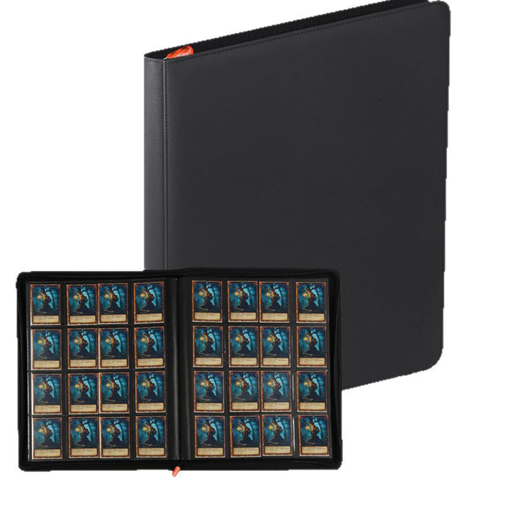 16 Pocket Card Binder 1024 Capacity PVC Free Hard Shell Waterproof Zipper-Black
