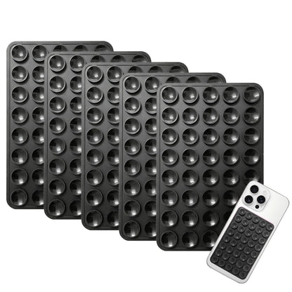 5 Pack Double Sided Silicone Phone Suction Pad 80 Stickers Grip for Car Desk Holder-Black