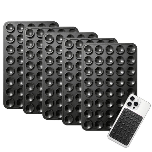 5 Pack Double Sided Silicone Phone Suction Pad 80 Stickers Grip for Car Desk Holder-Black