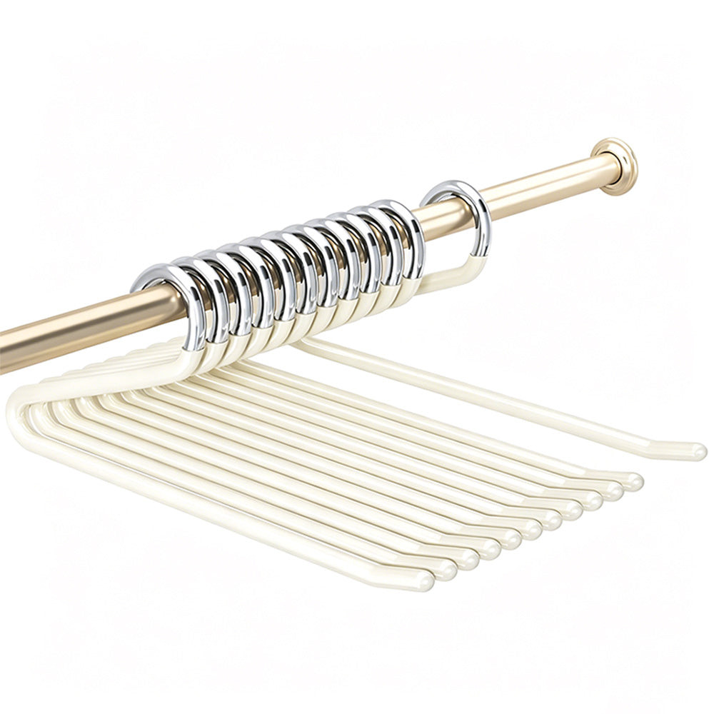 10 Piece Open Pant Hangers - Cream