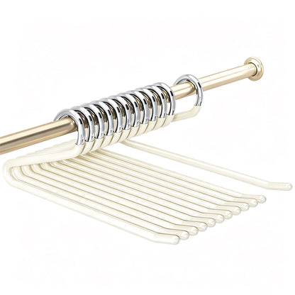 10 Piece Open Pant Hangers - Cream