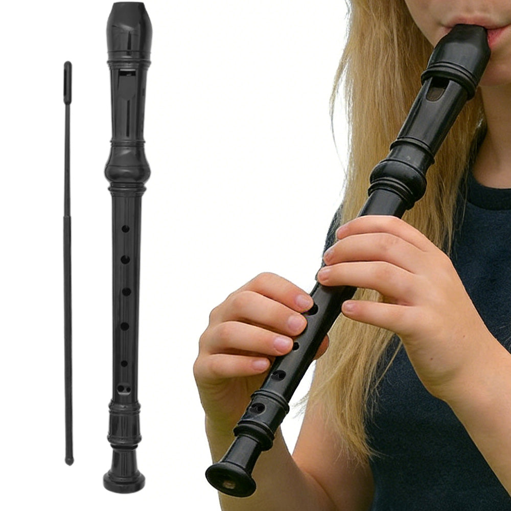 ABS 8-Hole Descant Soprano Recorder for Beginners -Black