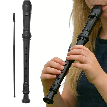 ABS 8-Hole Descant Soprano Recorder for Beginners -Black