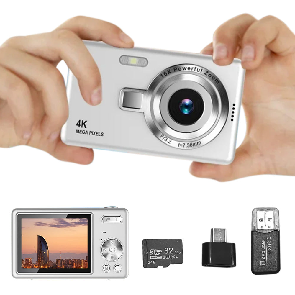 Digital?Camera?4K?Video?Camera With 32GB - Silver