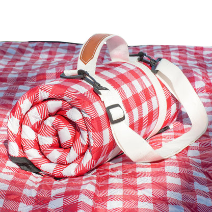 Outdoor Picnic Blanket Splash-resistant Foldable Travel Mat 203x203cm-Red