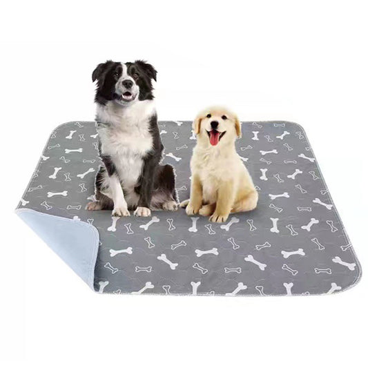 Washable Waterproof Reusable Dog Pee Pads Quick Absorbent Puppy Training Mat-Grey