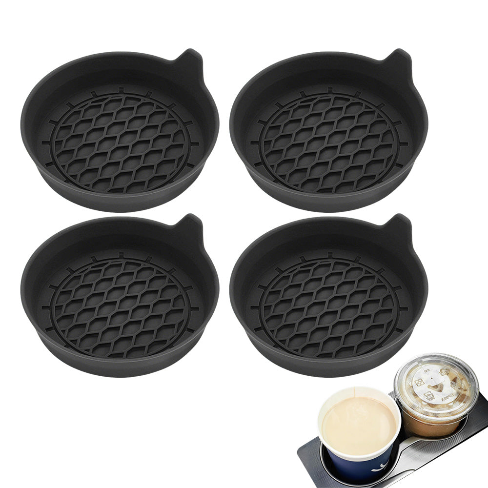 4PCS Universal Car Auto Cup Holder Anti Slip Insert Coaster Car Accessories-Black
