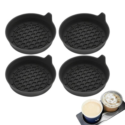 4PCS Universal Car Auto Cup Holder Anti Slip Insert Coaster Car Accessories-Black