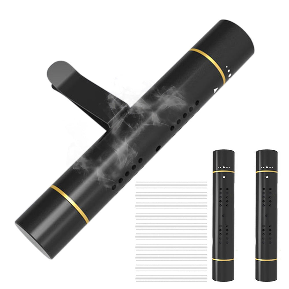 Car Air Vent Clip Air Freshener with Scent Sticks Metal Aroma Diffuser for Vehicle Interior-Black