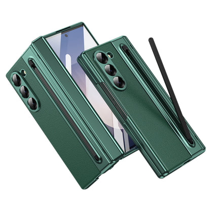 Phone Case for Samsung Z Fold 7 with Pen Holder Full Coverage Hinge Protection-Green