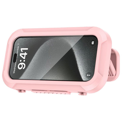 Waterproof Anti-Fog Rotating Shower Phone Holder for Bathroom Smartphone Case-Light Pink