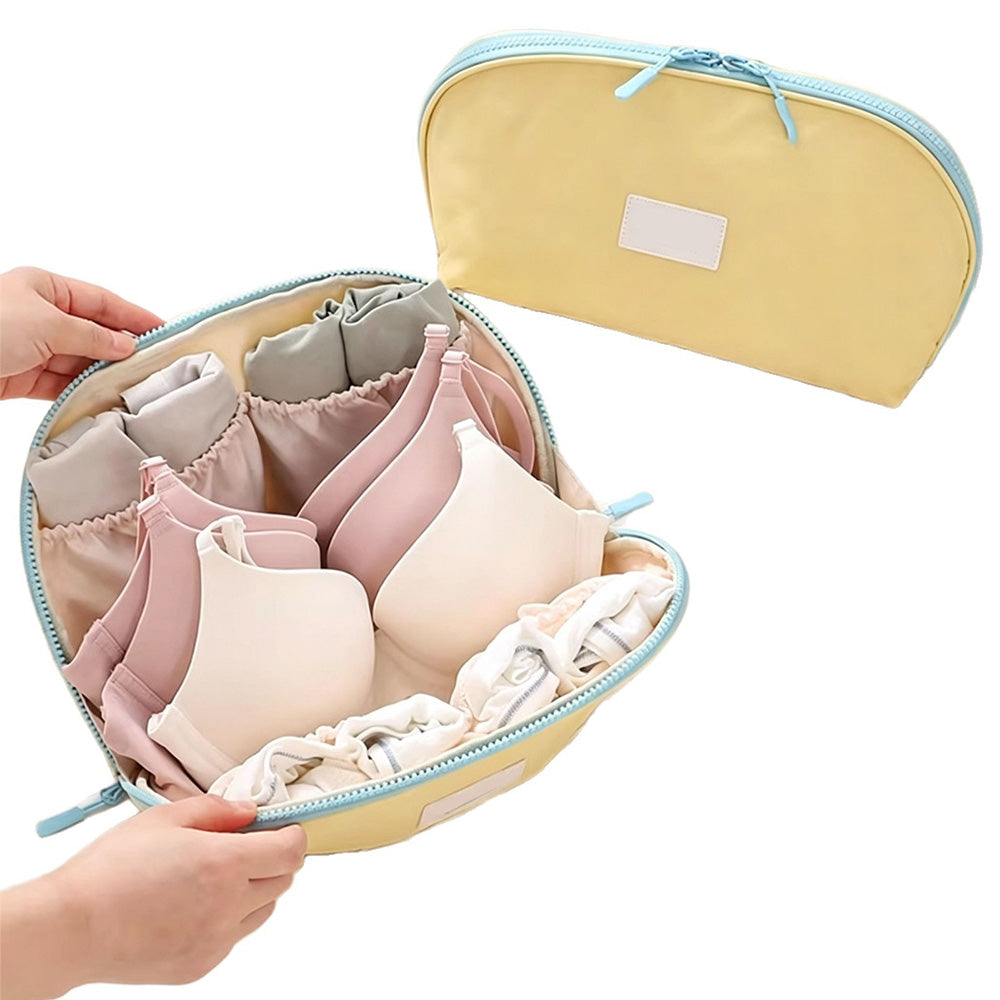 Water-Resistant Underwear Organiser Travel Bra Lingerie Storage Bag Yellow