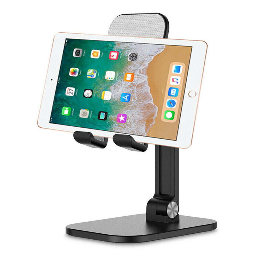 Adjustable Phone Stand Holder Foldable Tablet Desktop Stand Portable Wide Compatibility Black