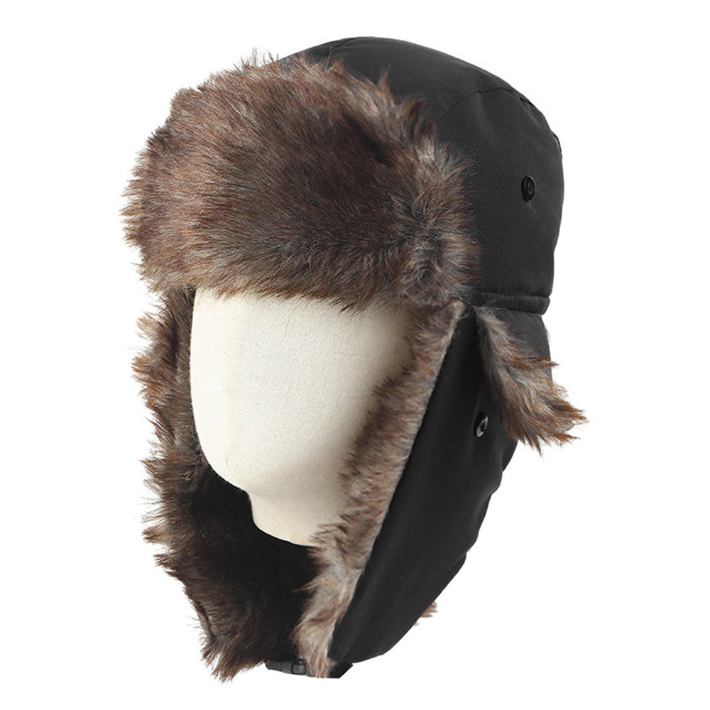 Winter Warm Trapper Hat - Black