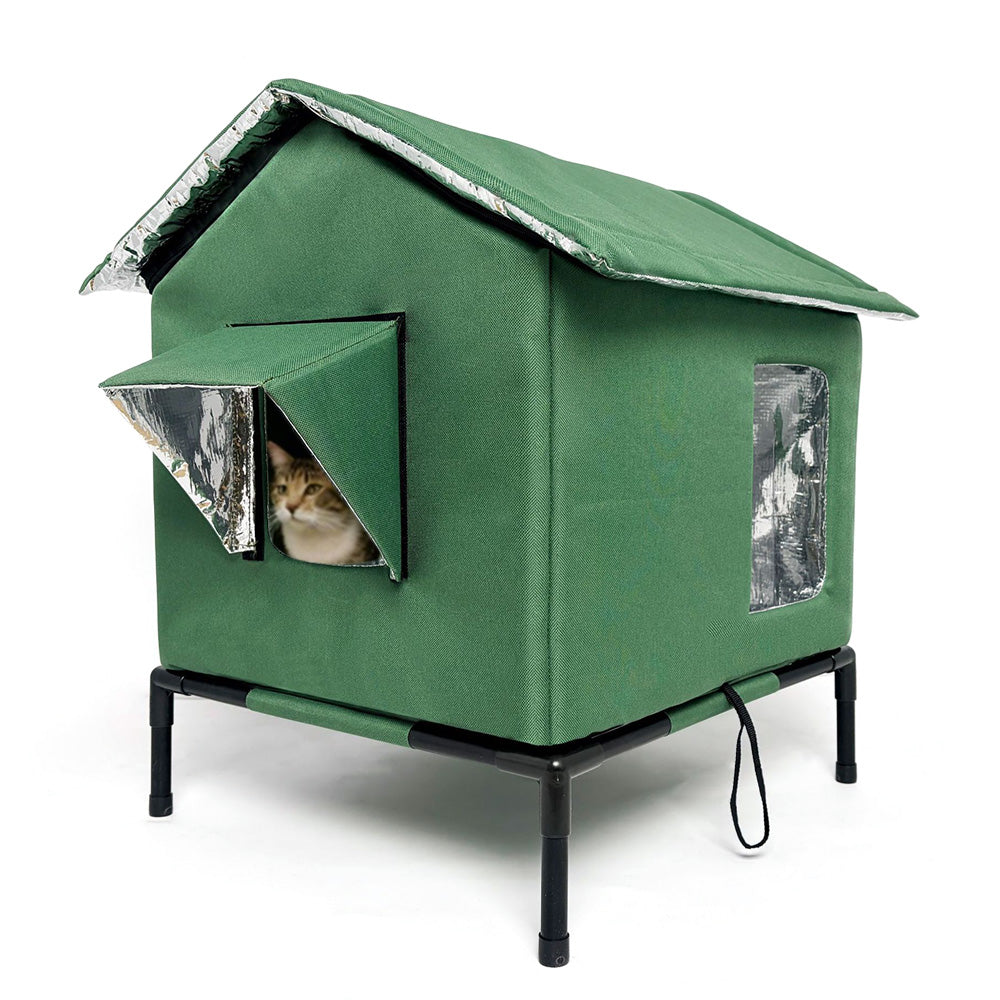 Insulated Shelter  Cat House-Green