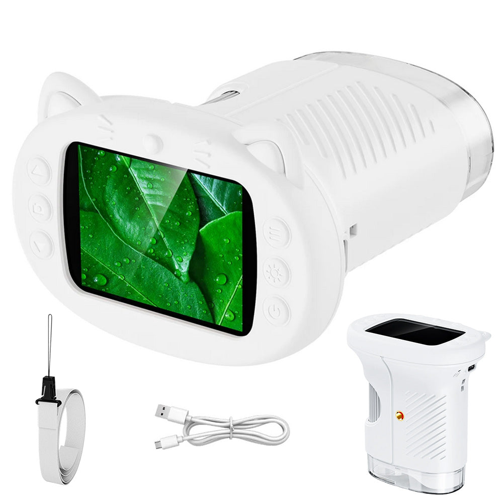 1000X Handheld Microscope 1080P Mini Pocket Digital Microscopes-White