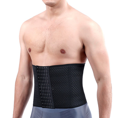 Waist Trainer For Men Waist Trimmer Tummy Shapewear Slimming Girdle Back Support-Black
