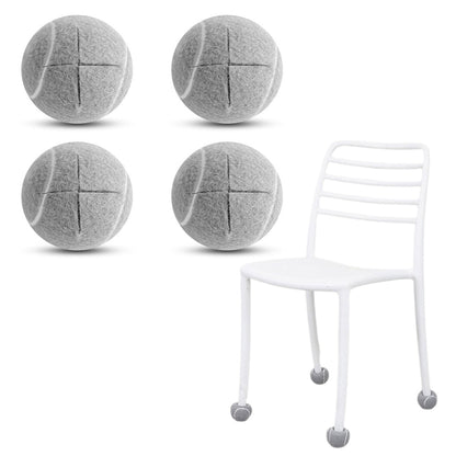 4PCS Walker Tennis Balls Universal Precut Glide Balls For Furniture Legs Walker-Grey