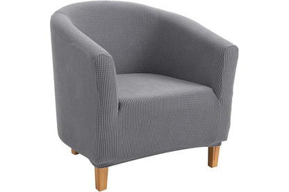 Club Chair Slipcover Stretch Barrel Chair Cover Tub Chair Slipcover -Light Grey