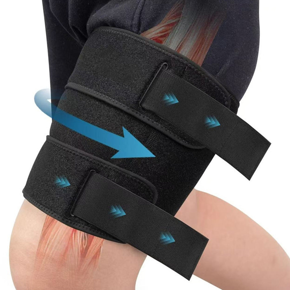 Thigh Wrap Support Thigh Brace Adjustable Sleeve Support For Workouts