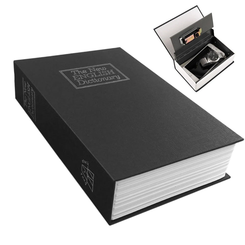 Fake Book Safe with Combination Lock Book Safe Lock Box for Cash Jewellery-Black