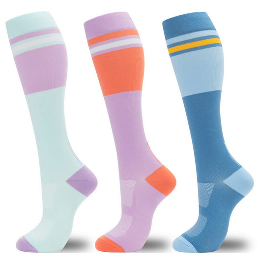 3 Pairs of Women's Compression Socks Compression Support Circulation Socks 15-20Mmg