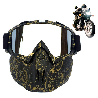 Ski Goggles Snowmobile Face Mask with Sun Glasses for Outdoor Sport