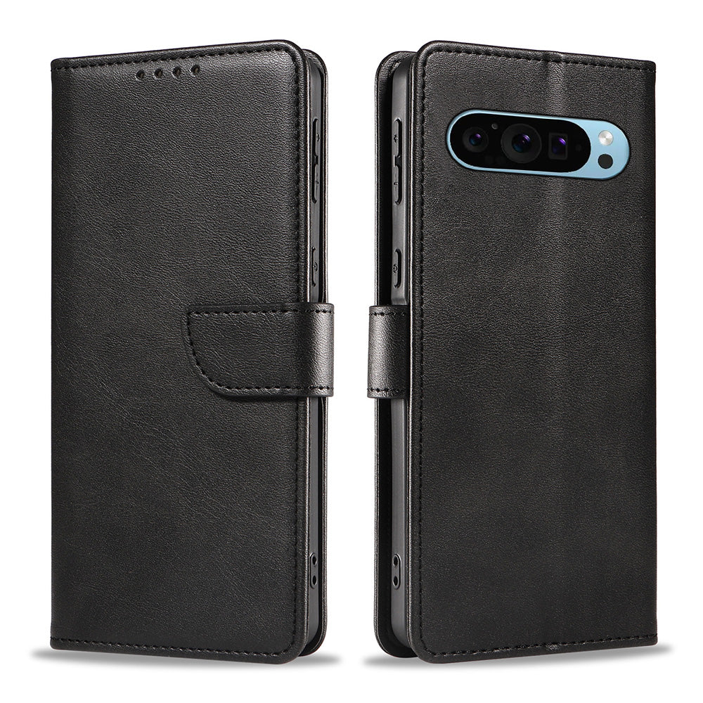 Wallet Case for Pixel 10 and 10 Pro Holder Snap-Lock Flip Cover-Black