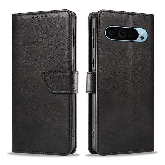 Wallet Case for Pixel 10 and 10 Pro Holder Snap-Lock Flip Cover-Black