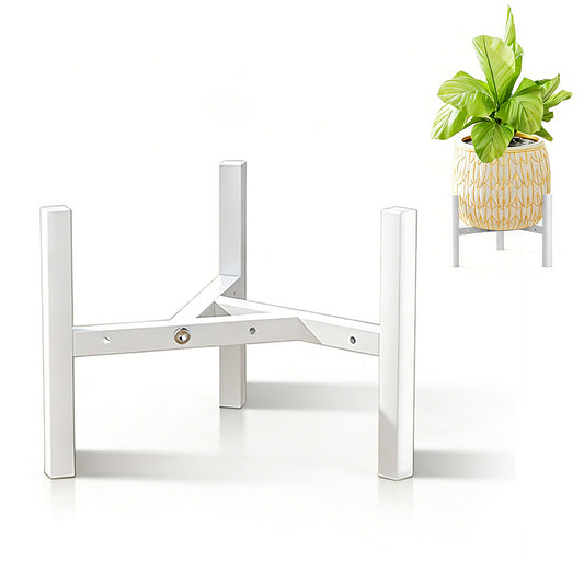 Plant Stand Indoor Adjustable Metal Heavy Duty Plant Stands Fits 23-32cm Pots-White