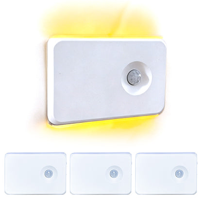 4Pcs Motion Sensor Night Light Stair Lights Indoor for Hallway Stairway-Warm White