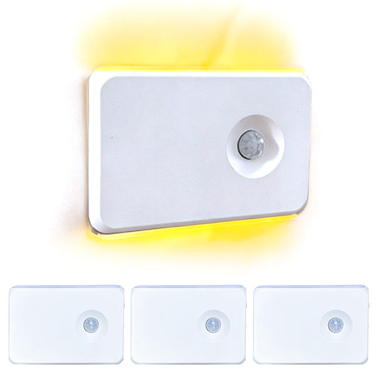 4Pcs Motion Sensor Night Light Stair Lights Indoor for Hallway Stairway-Warm White