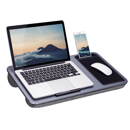 Laptop Lap Desks for Adults Portable Laptop Desk with Mouse Pad and Phone Holder-Grey