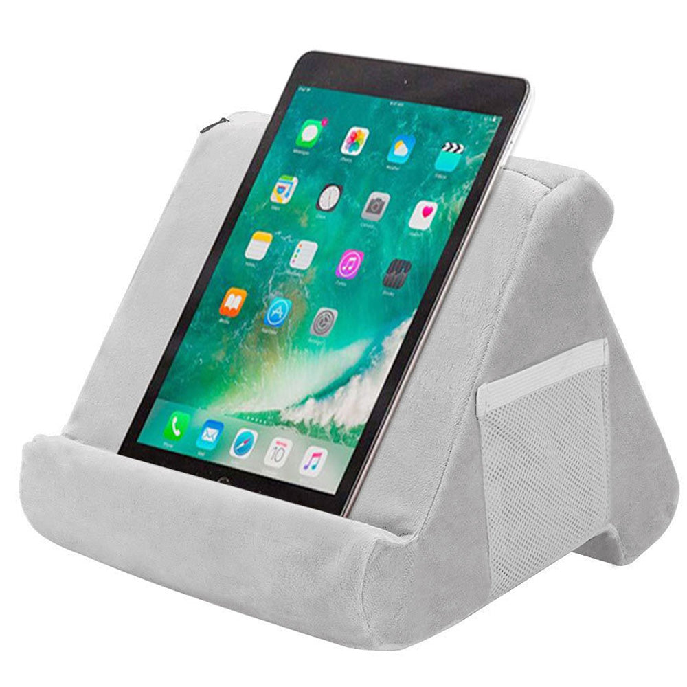 Reading Pillow 3-Angle Multi-Position Lap Cushion for Bed Sofa Travel-Grey