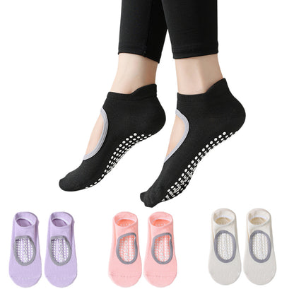 4 Piece Non Slip Pilates Socks for Yoga Barre