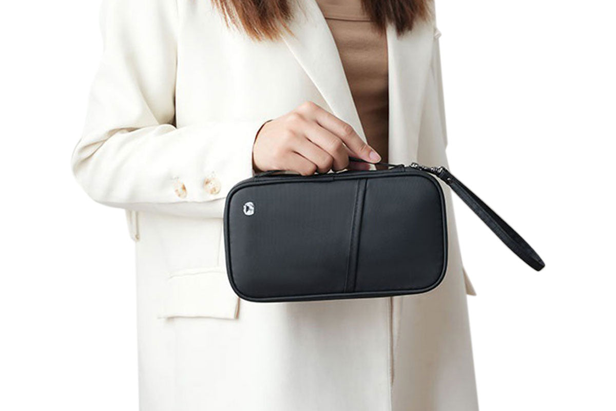 Travel Wallet and Family Passport Holder RFID Blocking Document Organizer-Black