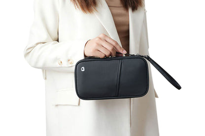 Travel Wallet and Family Passport Holder RFID Blocking Document Organizer-Black